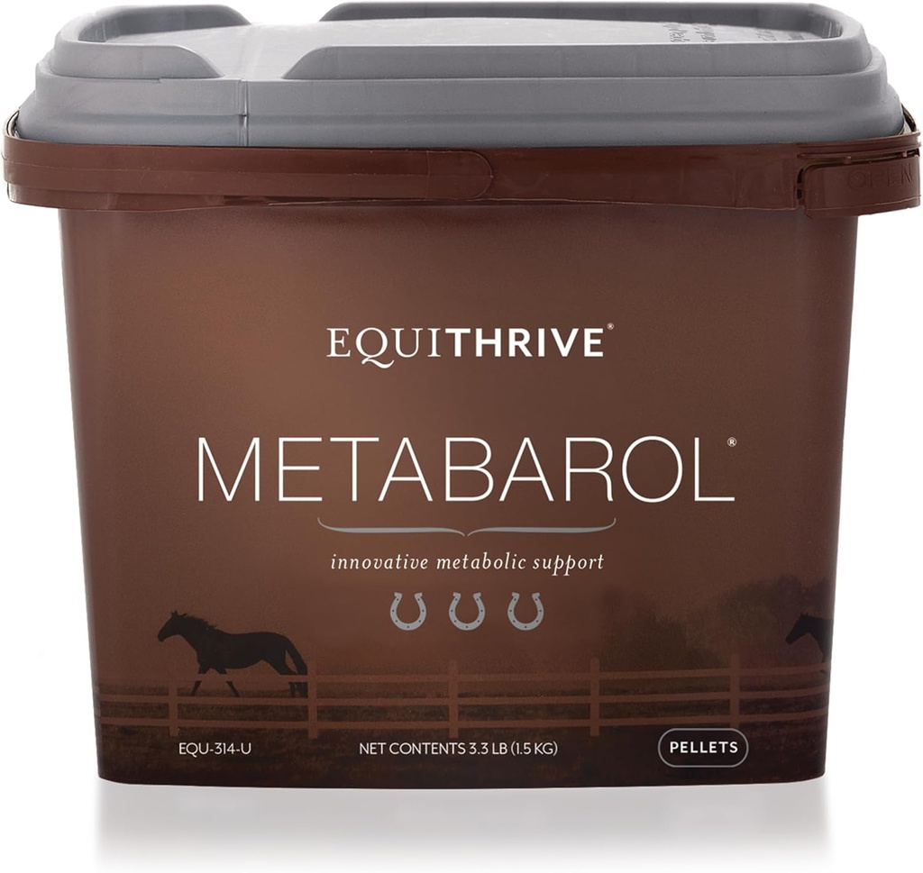 Metabarol Horse Supplement Pellets with Resveratrol, Metabolic Support Supplement for Horses, Equine Metabolic Supplement, Equine Care Products, 3.3 lbs