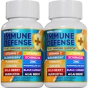 12 1 Premium Immune Defense Vitamins - Immune Supplement w/Vitamin D3 5000 IU Vitamini 5 mg - Premium Immune Support - Echinacea Elderberry ve Ginger - 120 Caps