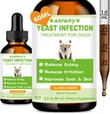 Köpekler için Doğal Yeast Enfeksiyon Tedavisi | 60ML Destekler Sağlıklı Itch Relief | Dog Yeast Ear Enfeksiyon Tedavisi | Dog Inflammation Relief, Anti Allergy Relief & Skin Itch Relief | 2 fl oz, Bacon Flavor