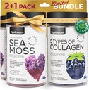 Collagen ve Sea Moss Gummies Sche - Collagen,, İrlandalı Deniz Moss, Biotin, Keratin, Bladderwrack - Immunity için Gummy Supplement, Detox, Sağlıklı Saç, Cilt ve Çiçekler - Erkekler ve Kadınlar için -