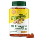 MegaFood Vitamin B12 Enerji Gummies - Vegan - Metrik B12 Vitaminleri Hücre Enerji Üretimini Desteklemek için - Ginger - Daily B12 Supplement - USDA Organik - 70 Gummies, 35 Hizmet