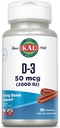 Kuwables 50 mcg, Vitamin D 2000 I as Cholecalciferol, Sugar Free, Natural Cinnamon Flavor D3 Vitamin, Immune Support & Bone Health, 100 Hizmet, 100 Chewables