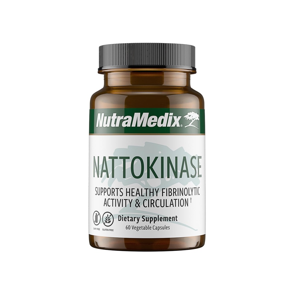 NutraMedix Nattokinase Supplement - Nattokinase 2000 FU per Service - Heart Health and Health Circulation - Gluten + Dairy-Free (60 Capsules)