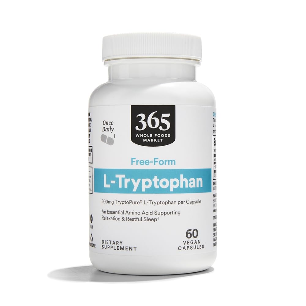365 by Whole Foods Market, Free-Form L-Tryptophan 500 mg, Vegan, 60 Capsules