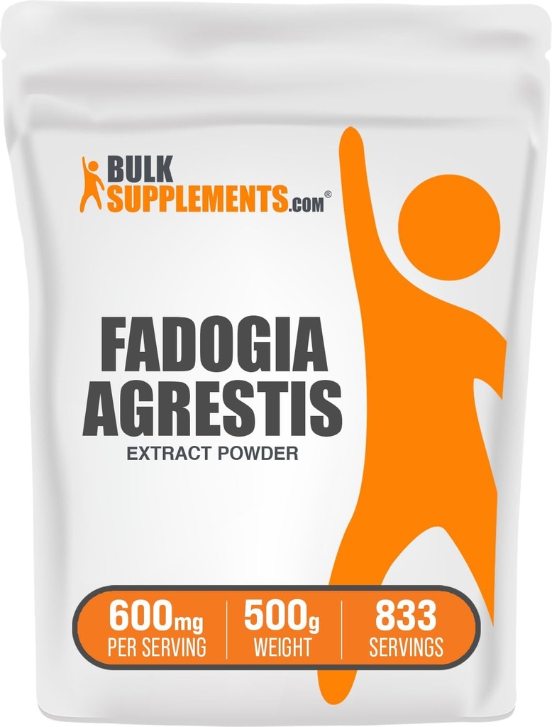 BulkSupplements.com Fadogia Agrestis Extract Powder - Fadogia Agrestis Supplement, Fadogia Agrestis 600mg - for Energy Boost, Gluten Free, 600mg per Serving, 500g (1.1 lbs) (Συσκευασία των 1)