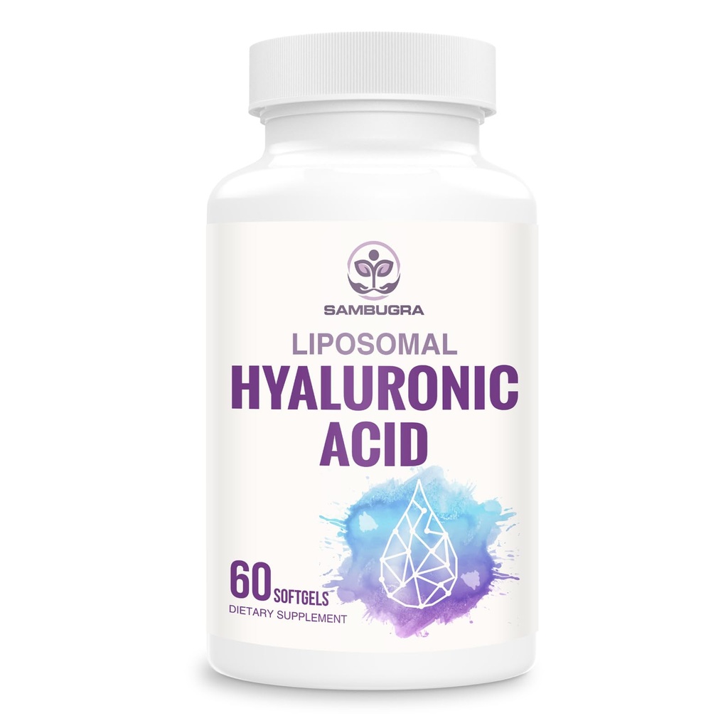 Liposomal Hyaluronik Asit 1000 mg, Yüksek BiyoavailabilityHyaluronic Asit Capsules, Diyet Supplement Support Skin and Bones, 60 Capsules