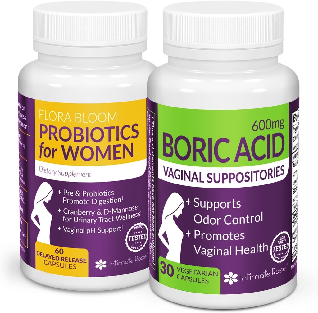 Εξοικονομήστε 10% στο Feminine Wellness Bundle – Boric Acid Suppositories & Κολπικά Προβιοτικά για pH Ισορροπία & Νοσηλευτική Φροντίδα