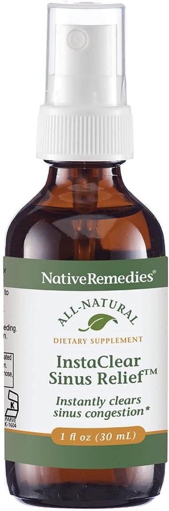 Yerli Remedies InstaClear Sinus Relief - All Natural Herbal Supplement for Clear, Health Sinuses During Colds, Allergies or Hay Fire - 29 ml