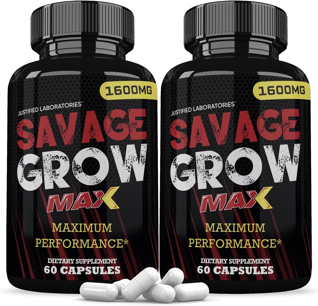 Sadece Laboratuvarlar (2 Pack Savage Max 1600MG Advanced Men's Heath Formula 120 Capsules