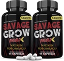 Αιτιολογημένα Εργαστήρια (2 Pack Savage Grow Max 1600MG Advanced Men's Heath Formula 120 Κάψουλες