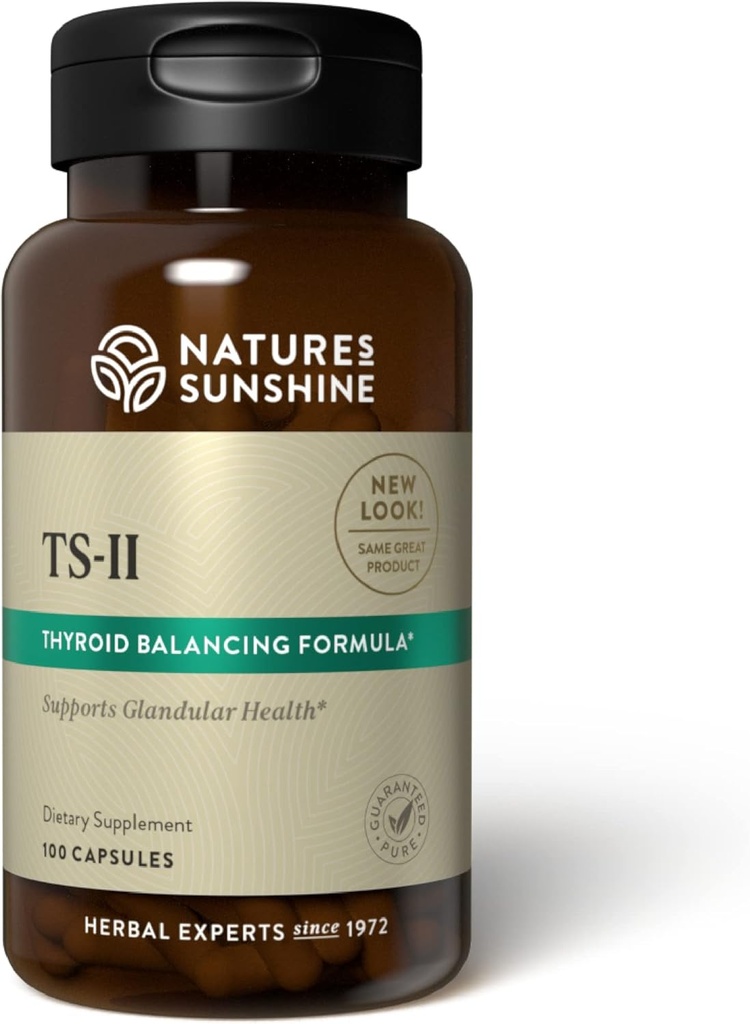 Nature's Sunshine TS II w/Hops, 100 Capsules | Destekler Proper Yourroid Function ve Helps maintain Balance in Yourroid Gland