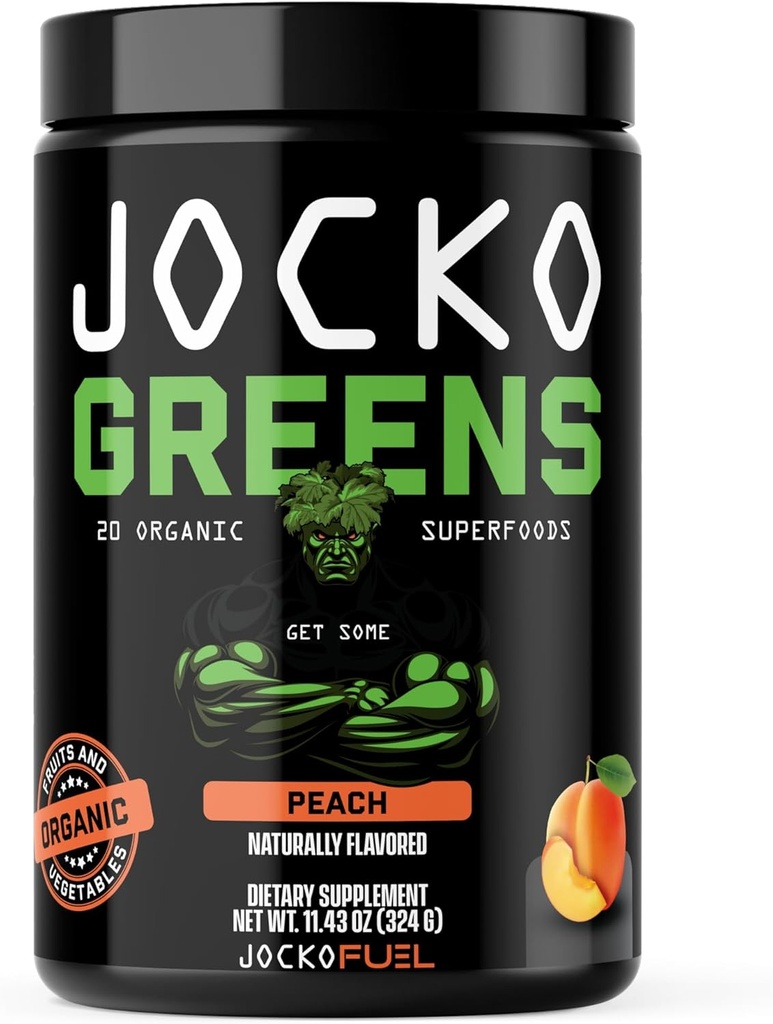 Jocko Yakıt Daily Greens Toz - Premium Organik Yeşiller Gut Health için Superfood Toz, Digestion, Bloating, Immune Support with Spirulina, Chlorella, Digestive Enzymes, & Probiyotiks - 30 Servisler