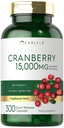 Carlyle Cranberry Pills 15000 mg | 300 Capsules | Herb Extract Supplement | for Women and Men | with Vitamin C | Non-GMO & Gluten Free