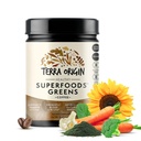 TERRA ORIGIN Superfoods Greens Blend Immune ve Digestive Support | Organik Sebze Supplement with Tumeric, Milk Thistle, Green Tea, Chlorella | Non-GMO, Gluten-Free, Vegan | Kahve | 30 Hizmet