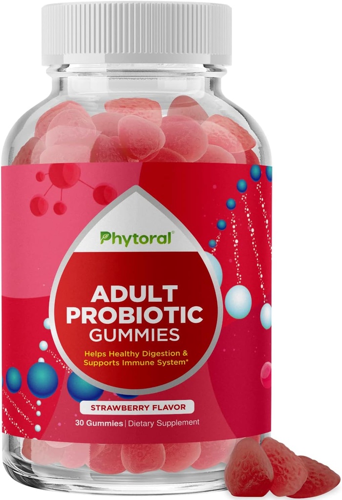 Healthy Gut Probiotic Gummies for Adults - Βιολογικά Προβιοτικά για την υγεία των ούρων Αναστατωμένη ανακούφιση στο στομάχι και ανοσοποιητική υποστήριξη - Digestive Health Chewable Probiotic Gummies for Women and Men - 5 δισεκατομμύρια CFU
