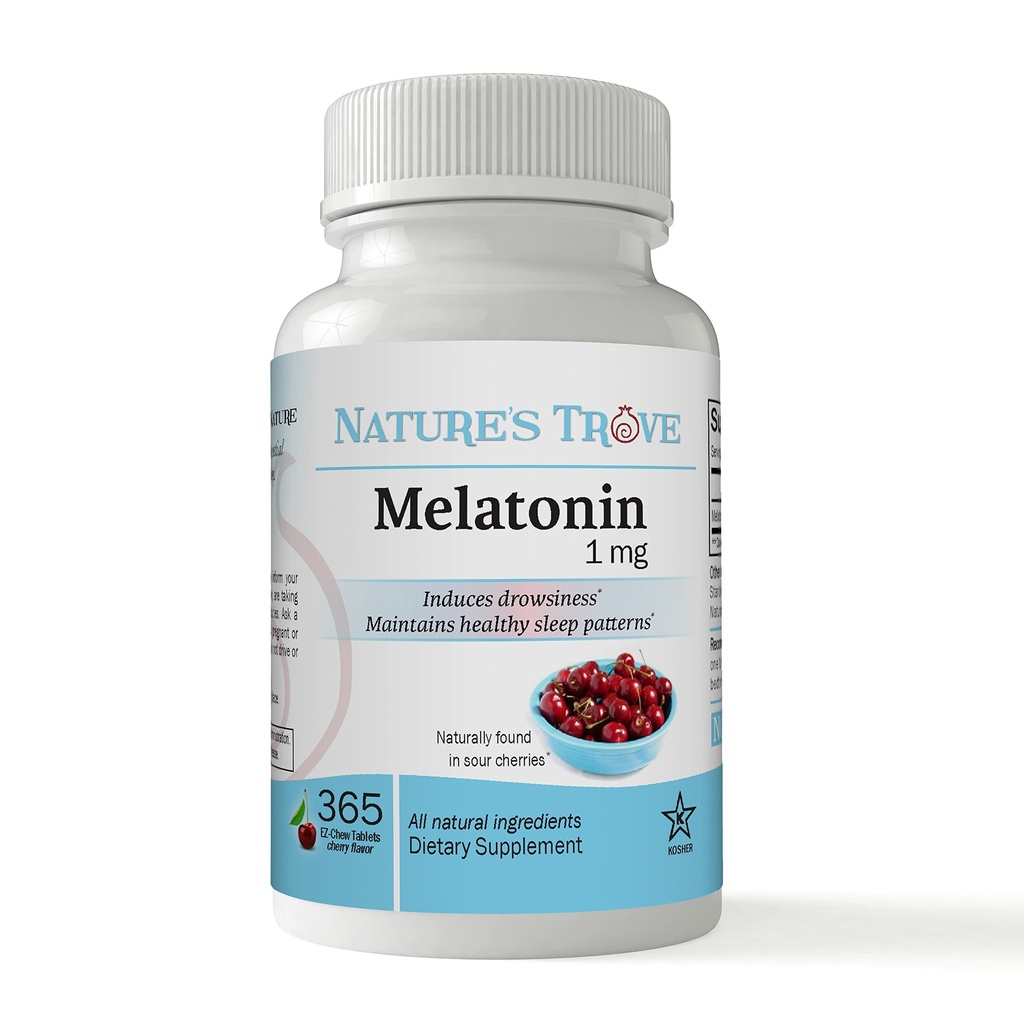 Melatonin 1mg Tarafından Nature's Trove - 365 EZ-Chew Tablets Cherry Flavor