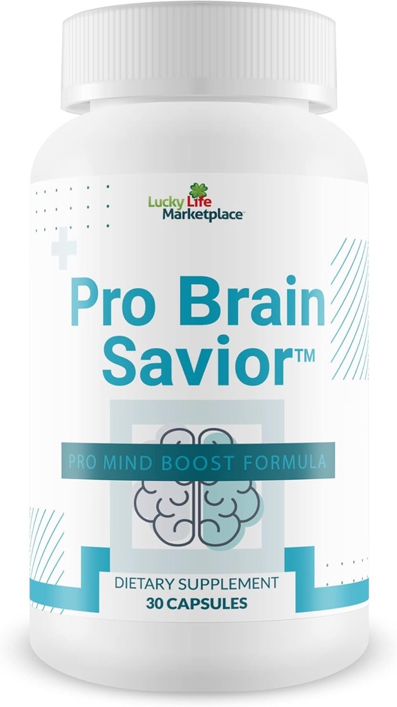 Pro Brain Savior - Nootropic Brain Supplement - Pro Mind Boost Formula for Memory, Focus, & Clarity - Χάπια Μελέτης - Bacopa, Niacin, Caffeine + L-Theanine, GABA - Προώθηση της διατήρησης μνήμης & μάθησης