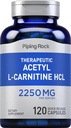 Piping Rock Acetyl L-Carnitine HCL | 2250 mg | 120 Capsules | Tedavi Tamam | Non-GMO, Gluten Free