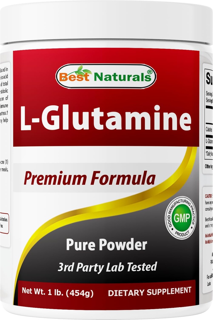 En İyi Doğallar L-Glutamine Toz - 1 Pound -% 100 Saf ve Ücretsiz Form - Glutamine Recovery Toz - Klinik Olarak Erkekler ve Kadınlar Için Proven Recovery Desteği (817714555)