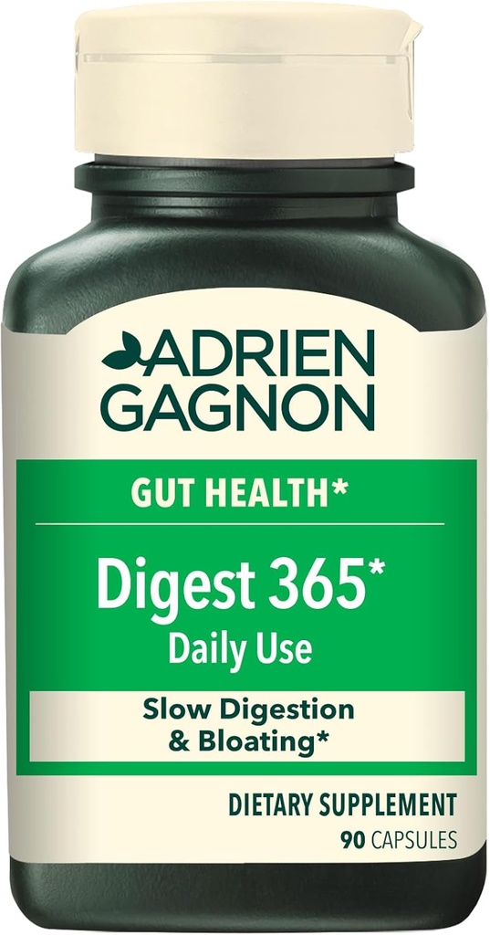 Adrien Gagnon - Digest 365 Doğal Digestive Enzymes Kompleksi, Digestion Supplement Gas and Bloating Relief, Restore Gut Health - 90 Count