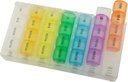 Pop Up Weekly Pill Organizer 4 Times A Day – Büyük Seyahat Pill Case w/ 28 İlaç, Vitamin & Supplement – Daily Pill Box 7 Day – Moisture-Resistant Büyük Tıp Vakaları