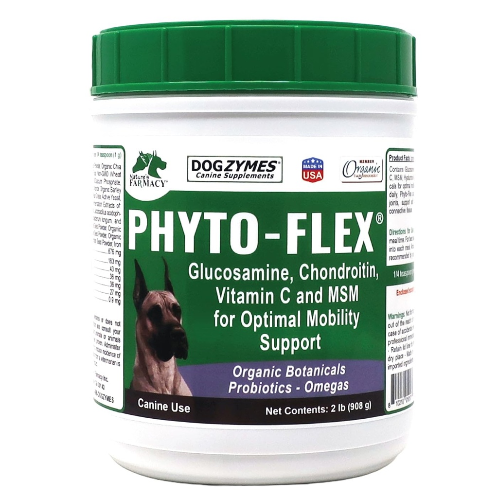 Dogzymes Phyto Flex - Glucosamine, Chondroitin, MSM ve Hyaluronic Asit ... (2 Pound)