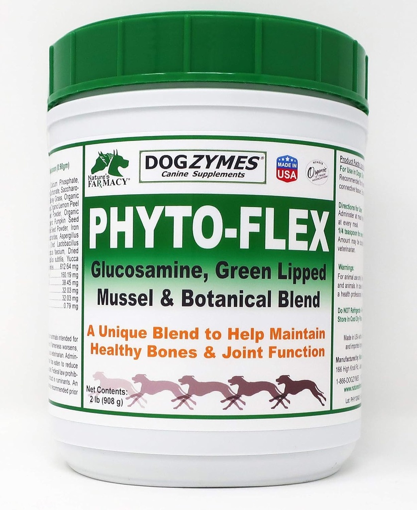 Dogzymes Phyto Flex - Glucosamine, Chondroitin, MSM ve Hyaluronic Asit ... (2 Pound)
