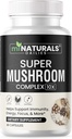 MINATURALS Mushroom Complex Capsule - Lion's Mane, Reishi, Cordyceps, Chaga, Türkiye Tail, Maitake - Supplement Real Fruiting Body - 10 in 1