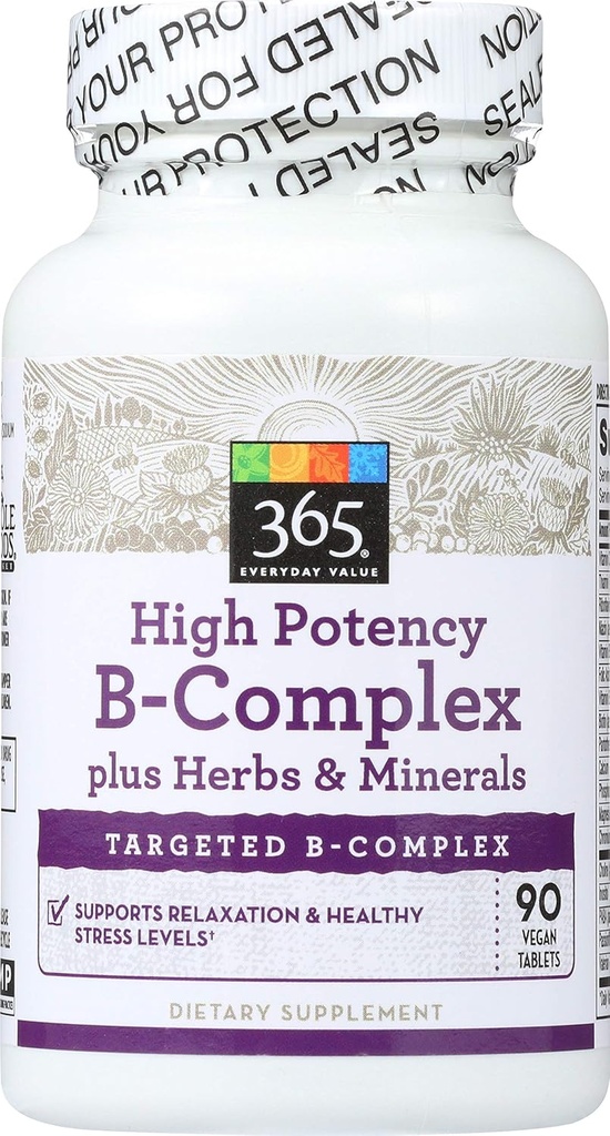 365 από Whole Foods Market, Υψηλή ισχύς B- Complex, 90 ct