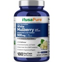 NusaPure White Mulberry Leaf Extract 10:1 Extract, 500 mg 5000 mg 180 Veg Caps (Vegan, GMO Bioperine)