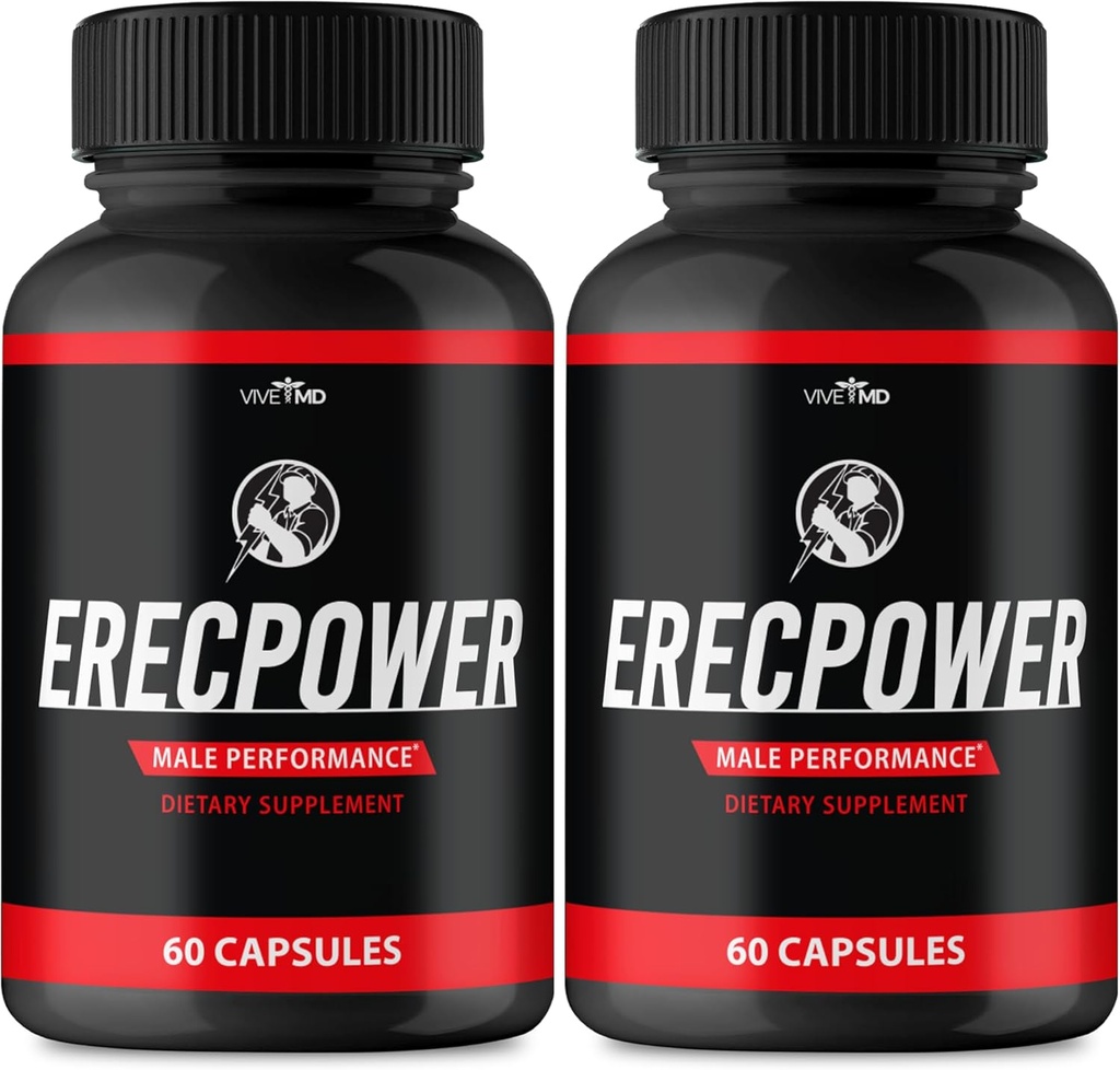 Men Capsules için Erecpower - Erecpower Pills Gelişmiş Formula - Erkekler için Daha Güçlü, ErecPower 60 Capsules, Erec Power Pills Yorumlar (2 Pack)