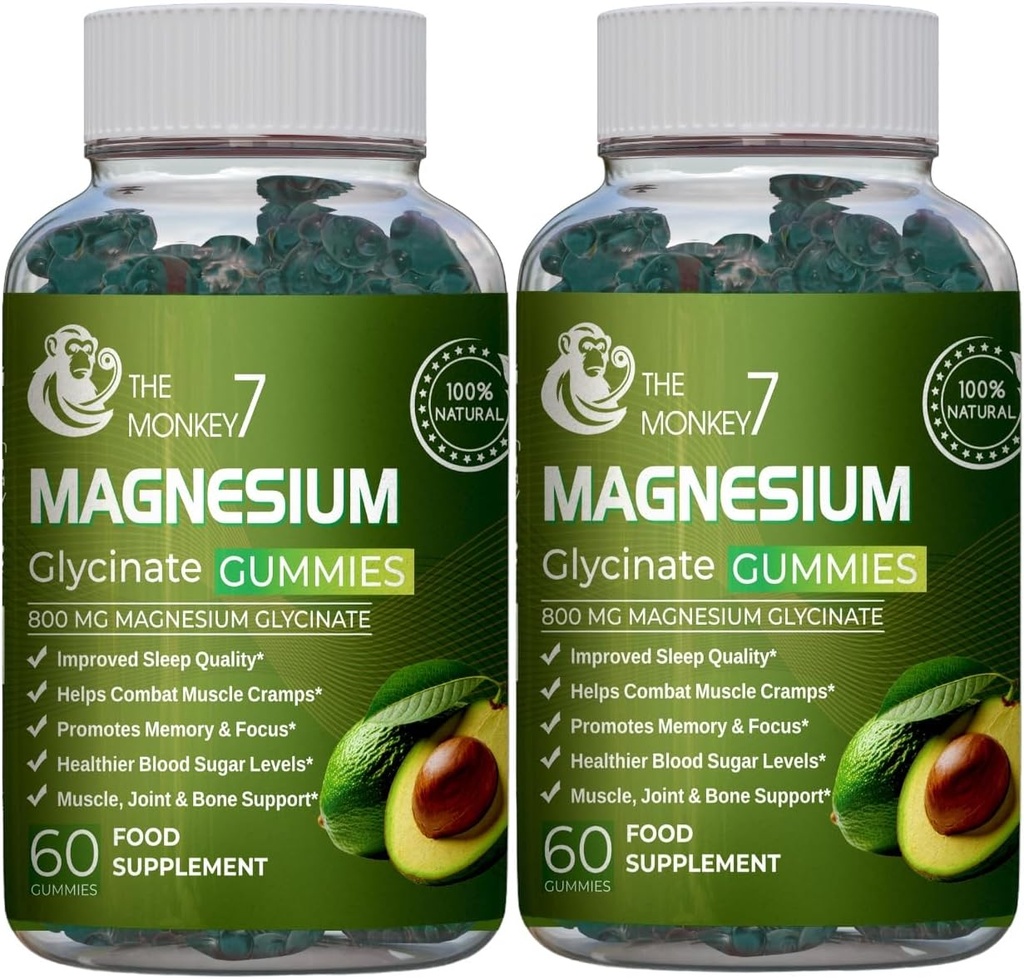Γλυκινικό μαγνήσιο Glycinate Gummies με Ashwagandha και CQ10 Calm Magnesium Complex L-Θρεονικό Vegan Non-GMO 800mg Μαγνήσιο Glycinate Gummy Magnesium Συμπλήρωμα - Συσκευασία των 2