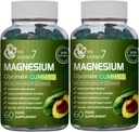 Magnezyum Glycinate Gummies with Ashwagandha and CQ10 Calm Magnezyum L-Threonate Vegan Non-GMO 800 mg Magnezyum Glycinate Gummy Magnezyum Supplement - 2 Paket