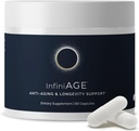 InfiniE InfiniAge Longevity Supplements - Advanced Cellular Health Supplements with Lutein, N-Acetyl Cysteine (NAC) & Low Dose Çinko - Destek Nutrient Sensing & Mitochondrial Health (30 Capsules)