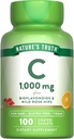 Doğanın Gerçek Vitamini C Bioflavonoids & Rose HIPS | 1000 mg | 100 Caplets | Vegan, Non-GMO ve Gluten Free Supplement Supplement Supplement