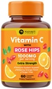 C 1000 mg Chewable Supplement - Ekstra Kuvvet Immune Support Vitamin C Diyetary Supplement with Rose HIPS, Nature's Vitamin Coxy Anti Support, Natural, Vegan, Orange Flavor - 60 Tabletler