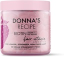 Donna'nın Recipe Tarafından Tabitha Brown | Vegan Strawberry Biotin Saç, Skin & Nails Gummies – 10.000 mcg Biotin, Clean, Non-GMO, Gluten-Free, 60 Gummies