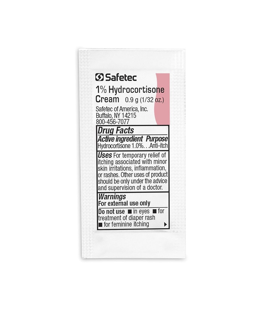 Safetec Hydrocortisone 1% Κρέμα.9 g. πουγκί (πακέτο bulk - αριθμός 2000)