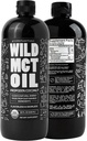 Wild MCT Oil Organic Coconut - 32 fl oz -% 100 Doğal Piramit - Flavorless & Odorless C10/C8 MCT Enerji ve Bilişsel Destek için Petrol - Keto-Friendly – Kahve, Shakes & Tarifler için Mükemmel
