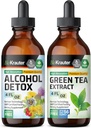 BIO KRAUTER Alkol Detox Tincture 4 Fl. Oz. & Green Tea Extract Tincture 4 Fl. Oz.