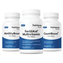 Fairhaven Health FertilAid for Men, MottitudeBoost ve Countboost Combo | Erkekler için Fertness Supplement with Conception for Prenatal Vitamin
