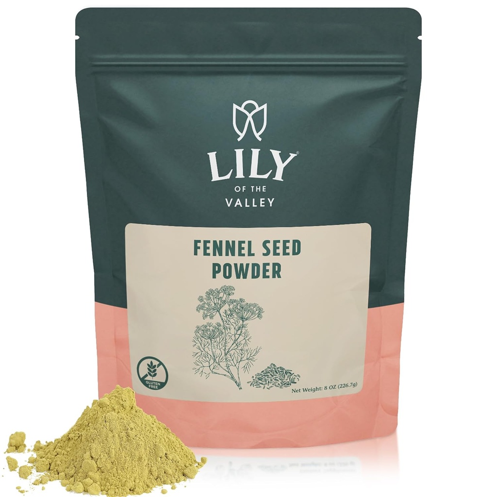 Lily of the Valley Fennel Seed Extract Powder - Μεγάλη για Μαγειρική, Σαλάτες και Τσάι - 100% Ακατέργαστη Πηγή από την Ινδία - Vegan & Gluten-Free - Συσκευασία σε Resealable Pouch (8oz, 226g)