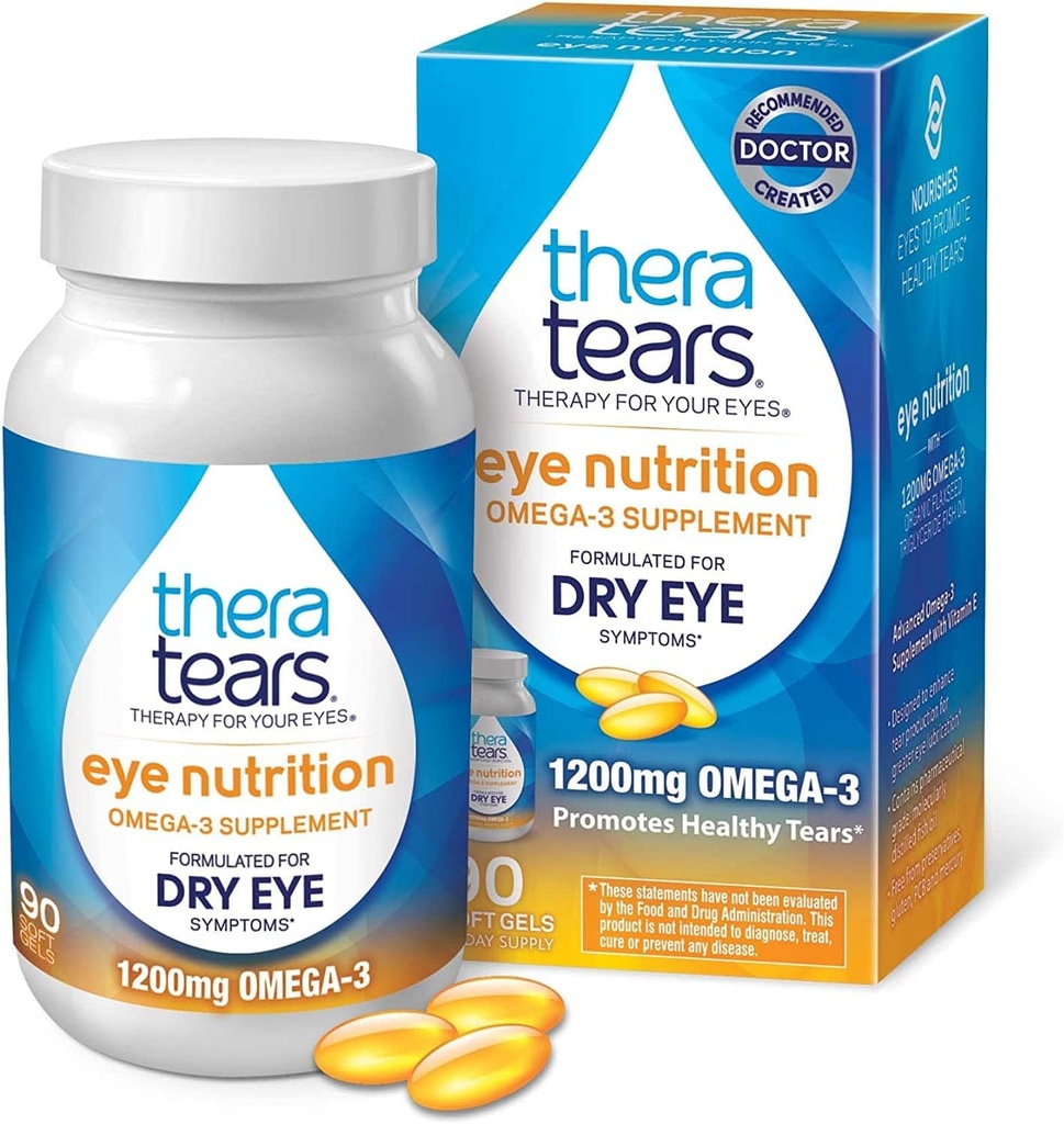 Διατροφή Theratears 1200mg Omega-3 Συμπλήρωμα 90 Καψάκια (2 Συσκευασία)