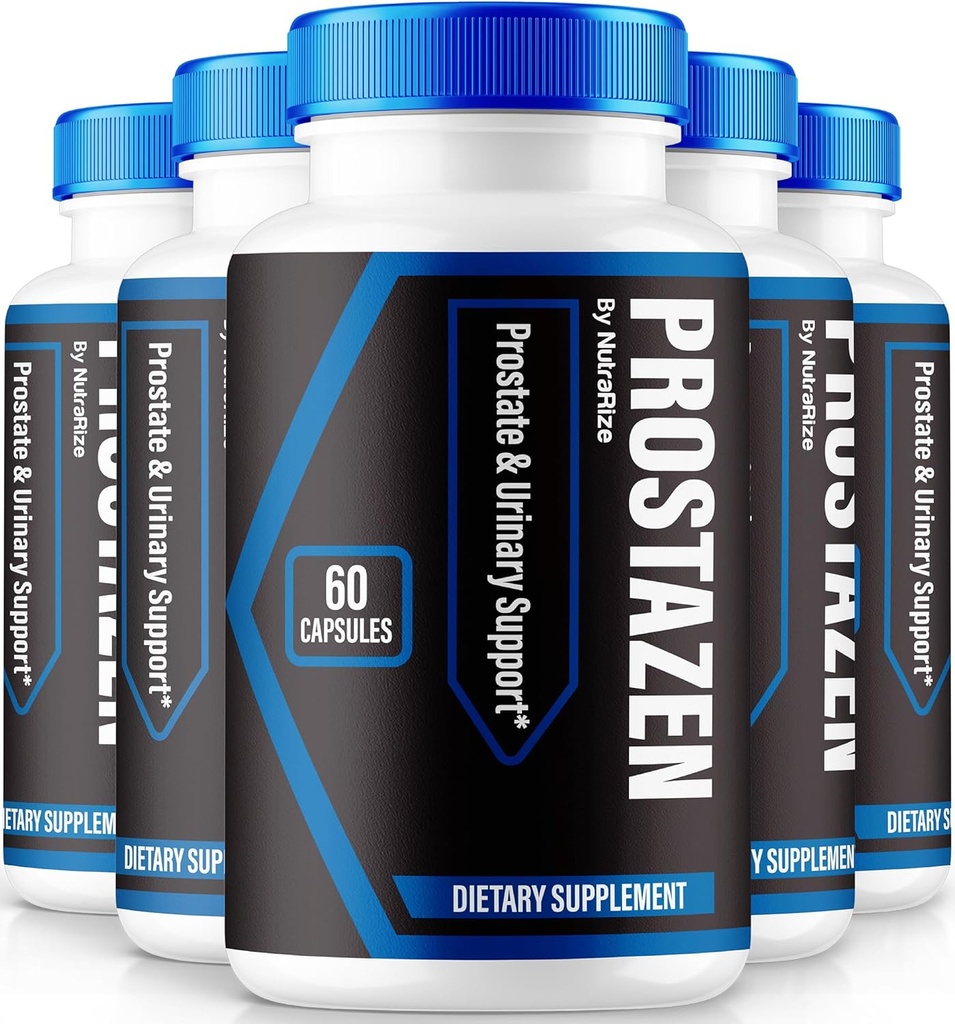 NutraRize (5 Pack) Prostazen Capsules, Official Prostazen Pills to Support Prostate Health, Prostazen Plus Premium Formula, Prostazen for Healthy Prostate, Prosta Zen Pastillas Review (300 Capsules)