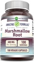Amazing Formulas Marshmallow Root Supplement | 480 Mg Per | 100 Veggie Capsules | Non-GMO | Gluten Free | Made in USA