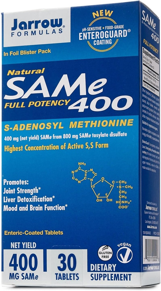 JARROWMULAS Sam-E 400 MG, 30 CT