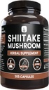 ΑΝΩΤΑΤΑ ΑΡΧΙΚΑ ΣΥΣΤΑΤΙΚΑ Shiitake Mushroom (365 Κάψουλες), Χωρίς Μαγνήσιο ή Ρύζι Fillers, Πάντα Αγνό, Εργαστήριο Επαληθευμένο
