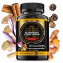 GOLDEN SAFFRON Turmeric Curcumin Supplement with Bioperine, Saffron, Cinnamon ve Ginger - High Potency, Non-GMO, Gluten-Free Supplement for a Better effectiveness. Made in USA