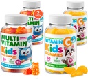 DR. MORITZ Essential Vitamin Pair - Çocuklar Multivitamin Gummies Sche (60 Kont, 2 Pack) Vitamin C (60 Kont 2 Pack) ile