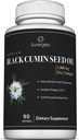 Sunergetic Premium Black Cumin Seed Oil Softgels – 1.000mg Black Seed Oil Per Serving – Non GMO Cold Pressed Nigella Sativa – Περιλαμβάνει Thymoquinone & Omega’s - 90 Softgels